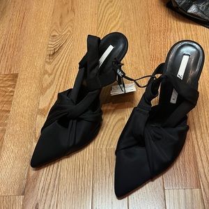 ZARA black fabric heel size 9 1/2